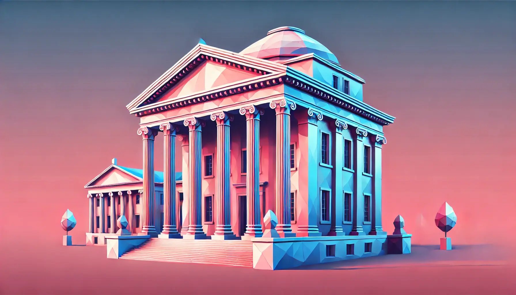 DALL·E 2024-07-20 15.30.46 - A geometric, low-poly style image of a classical style building, similar to those seen on a college campus. The building should have iconic features s-1 DALL·E 2024-07-20 15.30.46 - A geometric, low-poly style image of a classical style building, similar to those seen on a college campus. The building should have iconic features s-1