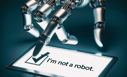 a-robot-arm-approaching-a-screen-to-try-to-tick-a-box-next-to-it-that-says-Im-not-a-robot